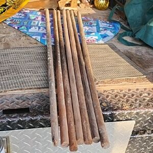 Wooden Garden/ Farm Pointed Stakes- Natural Brown(7)